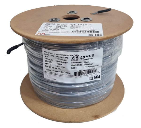 RR SECURITY & SOUND CABLE 2 CORE CABLE 16 AWG, BC, CMR (RR 4799U)
